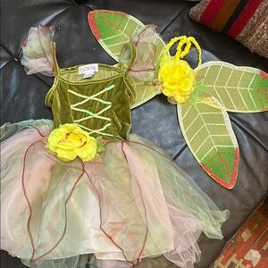 Pink, Green and Yellow Dance Costume with Wings  - size Med